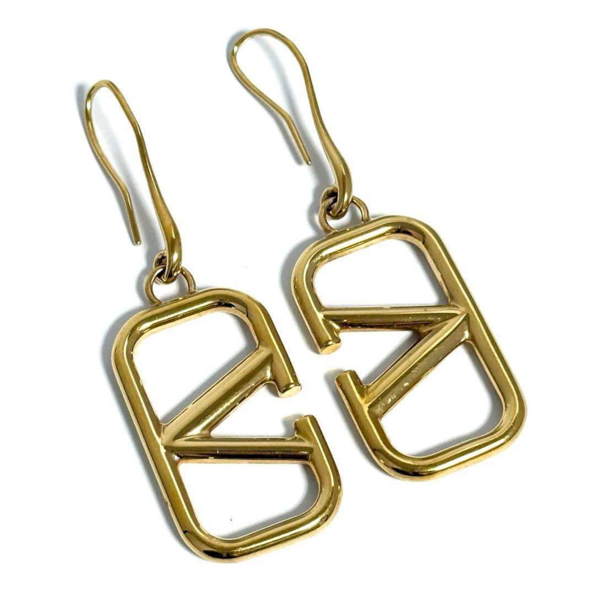 Valentino Women's Hook Drop Earrings With V Logo Signature